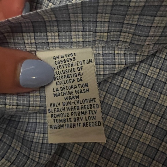 Polo by Ralph Lauren Men's Blue Checkered Shirt Size 15.5/39 - Picture 2 of 8